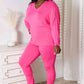 Basic Bae Ready To Unwind V-Neck Soft Rayon Long Sleeve Top and Pants Lounge Set