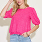 Zenana I Believe In Fuchsia Lantern Half Sleeve Sweater