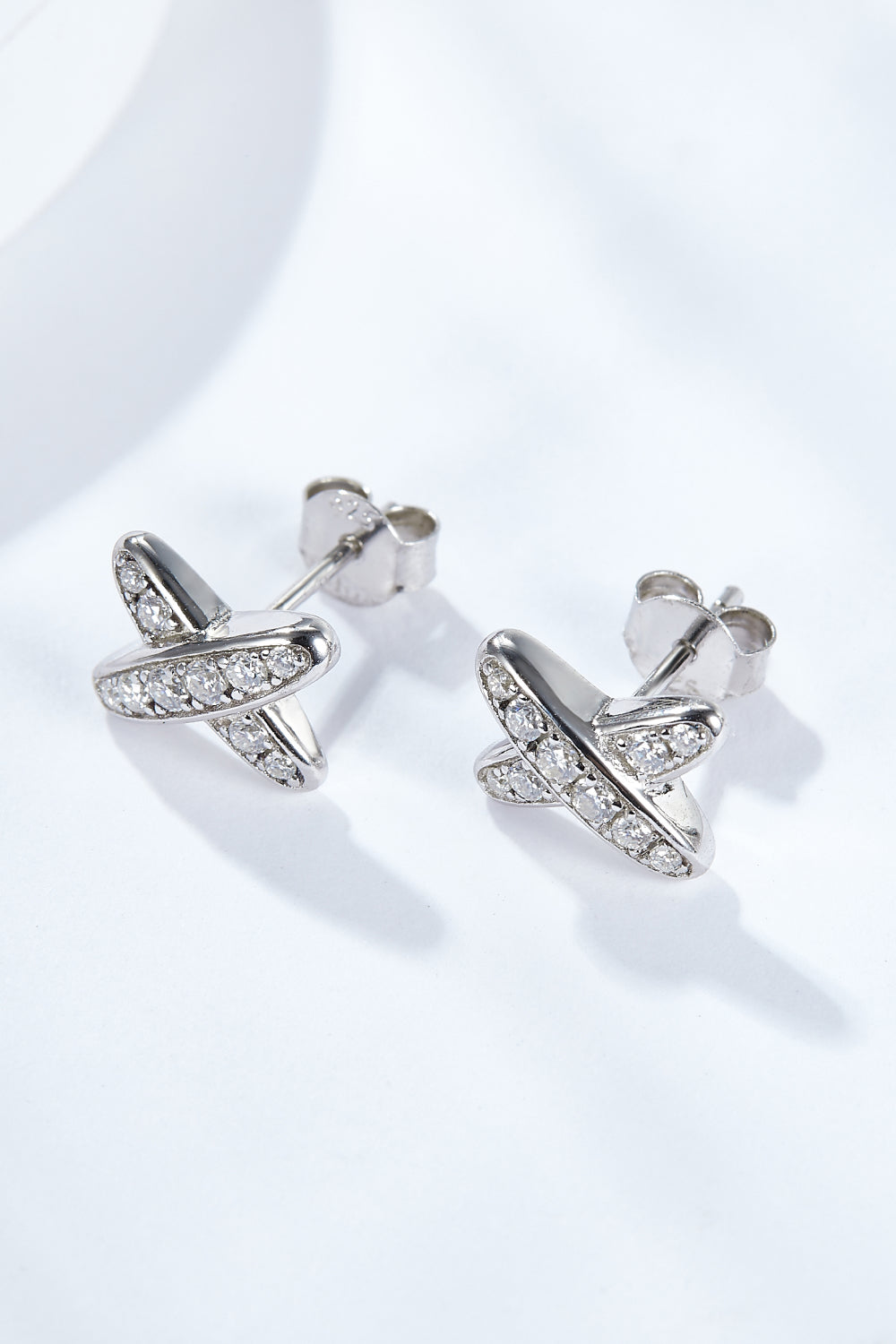 Lend Me Some Sugar 925 Sterling Silver X-Shape Moissanite Earrings