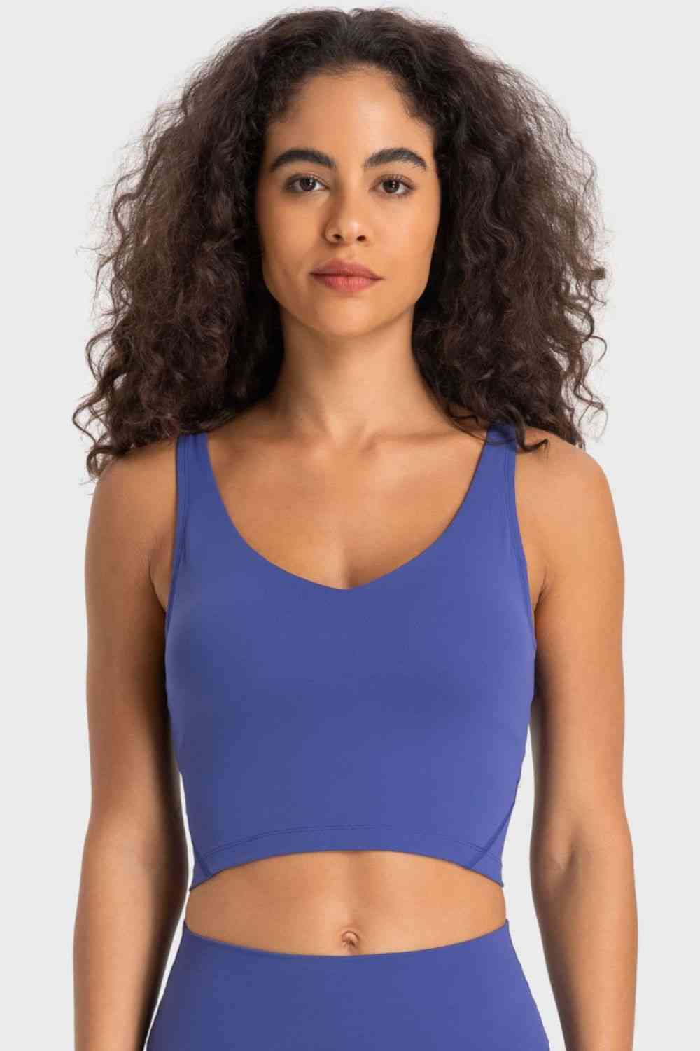 Cherished Deep V-Neck Crop Sports Bra