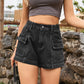 Turn Up The Music High-Waist Denim Shorts with Pockets