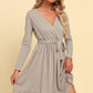 Warm Today, Cold Tomorrow Long Sleeve Tie Waist Ruffle Hem Dress