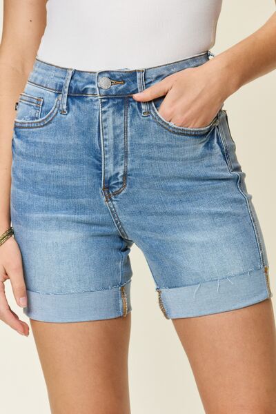 Judy Blue Bella Tummy Control High Waist Denim Shorts