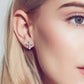 Cross My Absolute Heart Moissanite Cross Stud Earrings