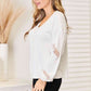 Double Take Beauty From Within V-Neck Blouse