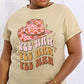 Simply Love YEE HAH YEE HAH YEE HAH Graphic Cotton Tee