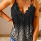 Leopards and Lace Trim Printed Cami