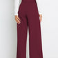 Office Chic Tie Front Wide Paperbag Waist Leg Pants