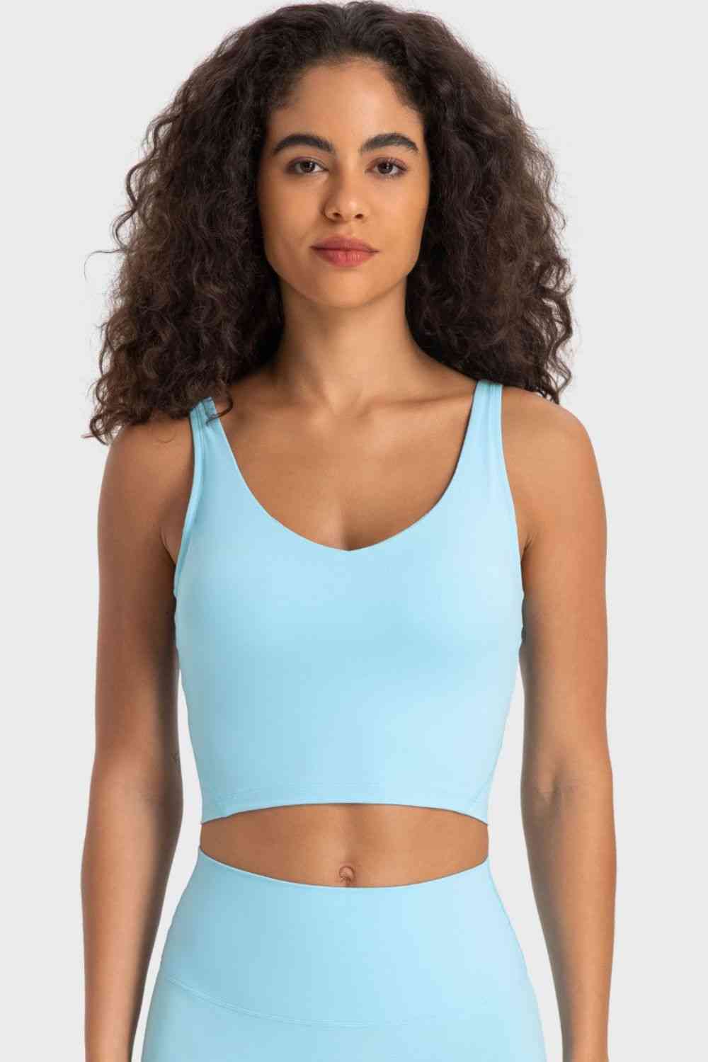 Cherished Deep V-Neck Crop Sports Bra