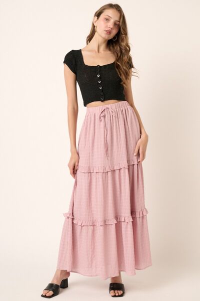 Mittoshop For The Day Drawstring High Waist Frill Skirt