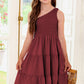 Olivia's Girls One-Shoulder Sleeveless Tiered Dress