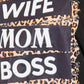 Simply Love WIFE MOM BOSS Leopard Graphic T-Shirt