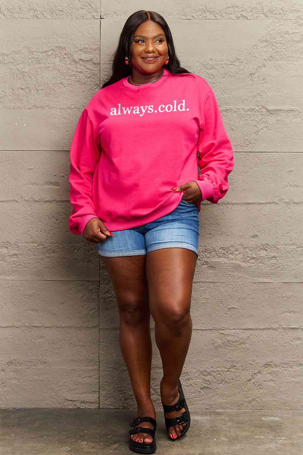 Simply Love ALWAYS.COLD. Graphic Sweatshirt