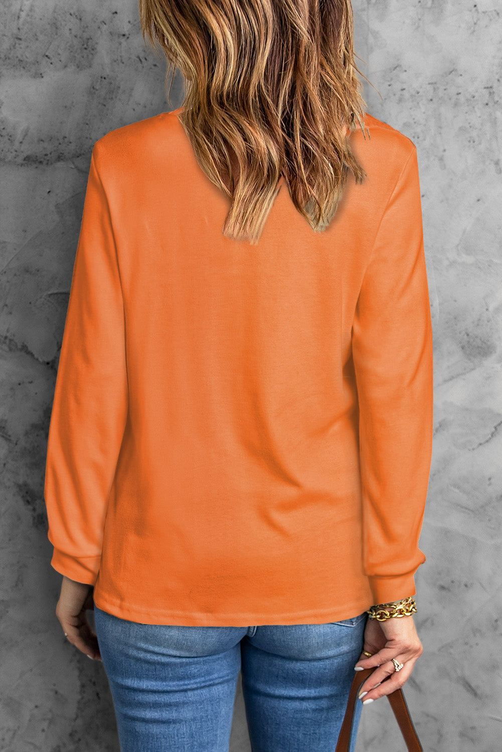 Sunset Walk Round Neck Long Sleeve Top