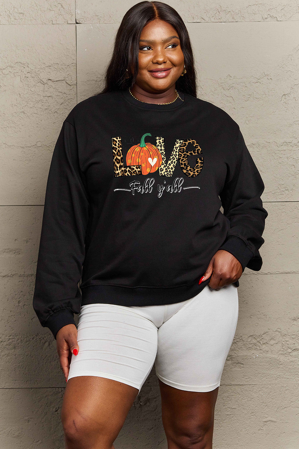 Simply Love LOVE FALL Y'ALL Graphic Sweatshirt