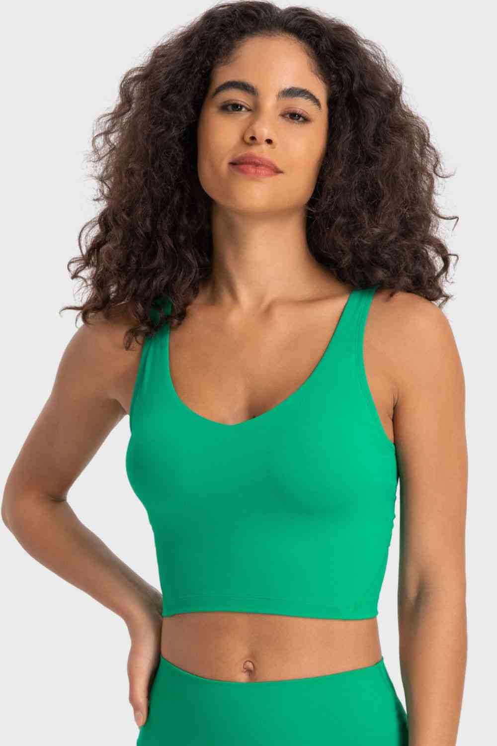 Cherished Deep V-Neck Crop Sports Bra