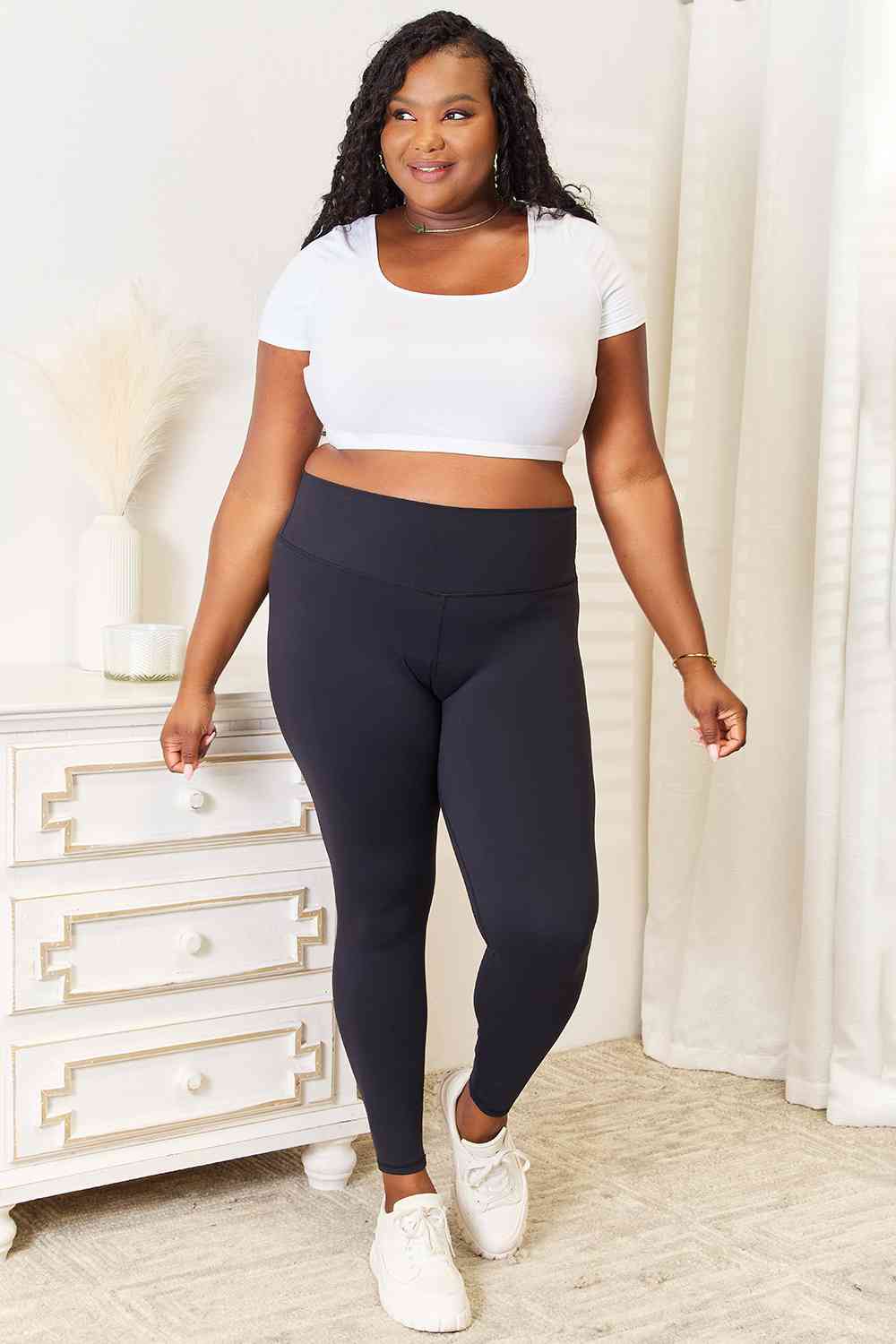 Double Take Best Of You Wide Waistband Sports Leggings