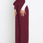 Office Chic Tie Front Wide Paperbag Waist Leg Pants