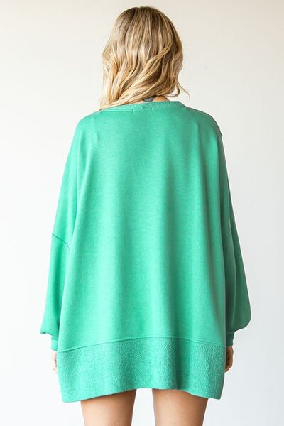 First Love Mint Conviction Exposed Seam Blouse