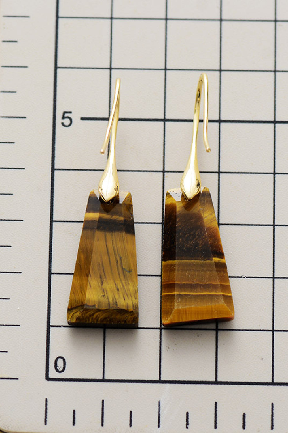 Everything Changes Handmade Natural Stone Dangle Earrings in Geometrical Shape