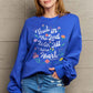 Simply Love Proverbs 3:5 Flower Graphic Sweatshirt