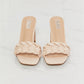 MMShoes Top of the World Braided Block Heel Sandals in Beige