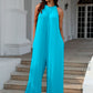 Double Take Architect Of My Life Tie Back Cutout Sleeveless Jumpsuit with Pockets