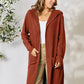Basic Bae Falling For Memories Ribbed Open Front Long Sleeve Cardigan
