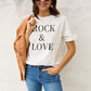Simply Love ROCK ＆ LOVE Short Sleeve Graphic T-Shirt