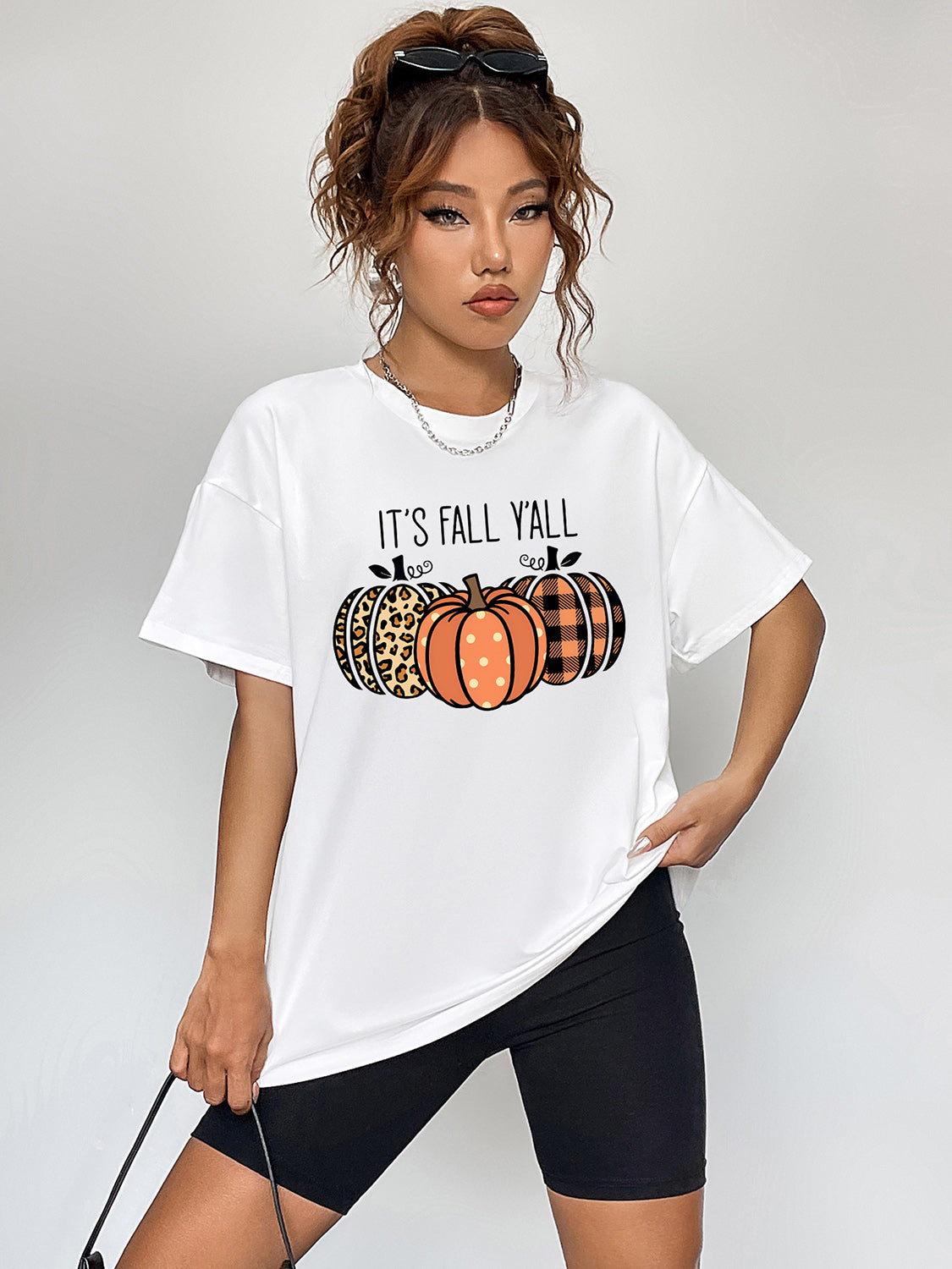 Simply Love Fall IT'S FALL Y'ALL Graphic T-Shirt