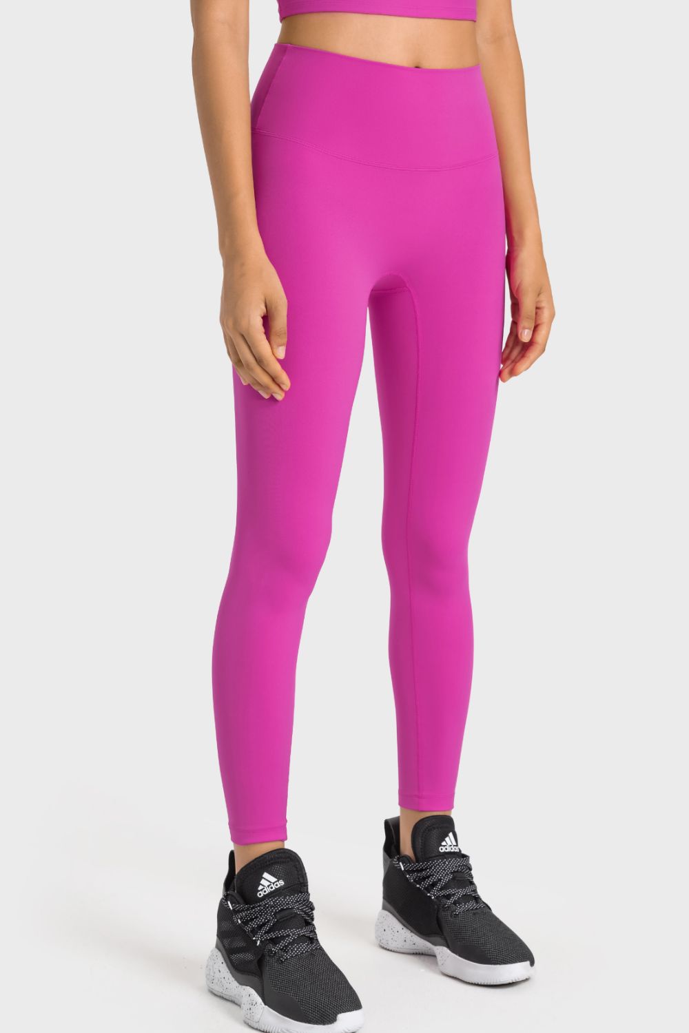 Meet You At The Bar(Bell) Feels Like Skin High-Rise Wide Waistband Yoga Leggings