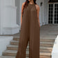 Double Take Architect Of My Life Tie Back Cutout Sleeveless Jumpsuit with Pockets