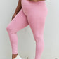 Zenana Fit For You High Waist Active Leggings in Light Rose