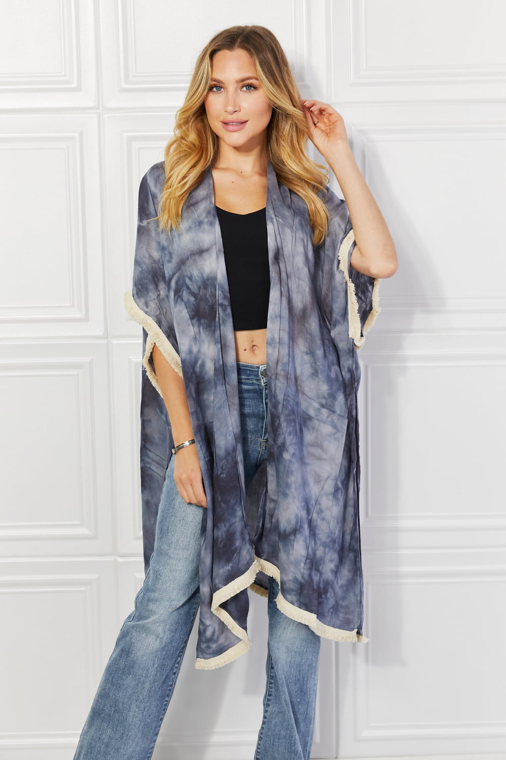 Justin Taylor Cloud Rush Swim Cover-Up Kimono Cardigan