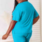 Basic Bae Happiness Is Brewed Soft Rayon Half Sleeve Top and Shorts Set