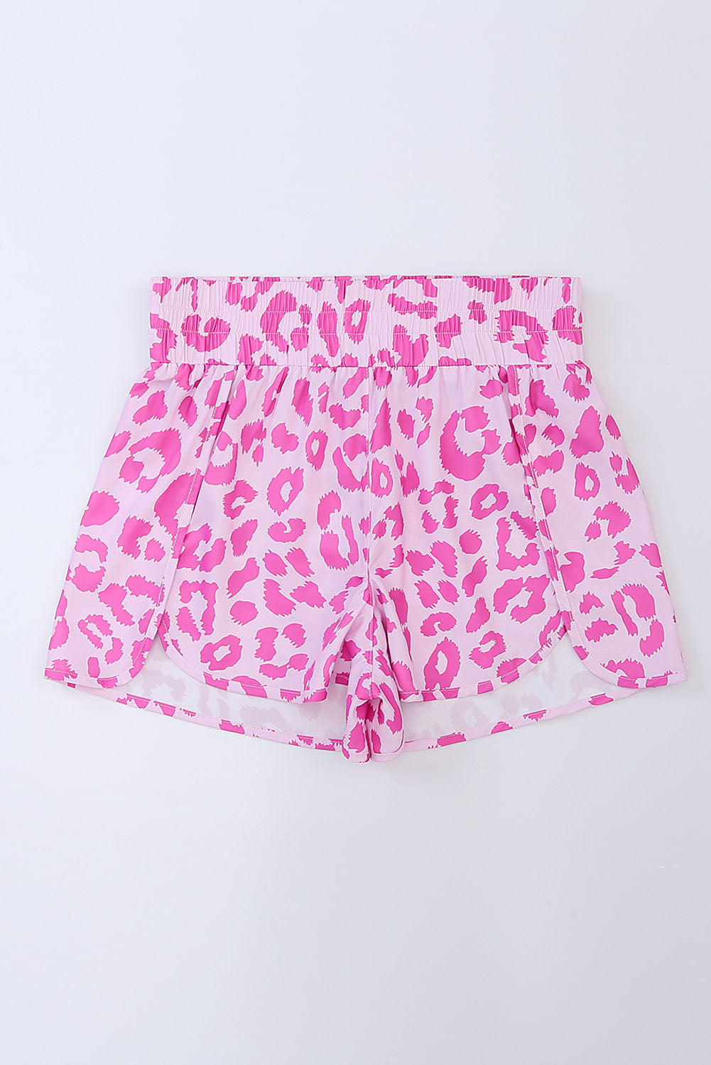 Wild in Pink Leopard Elastic Waist Shorts