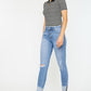 Kancan Gabby Distressed Cat's Whiskers Button Fly Jeans
