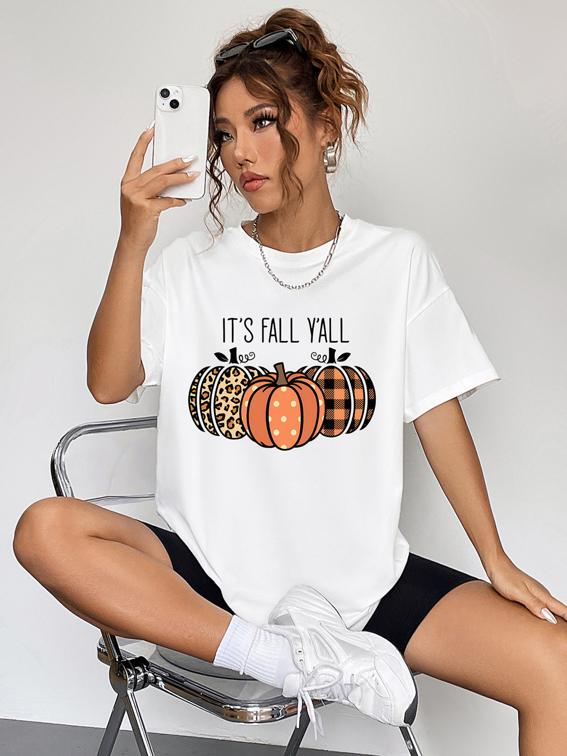 Simply Love Fall IT'S FALL Y'ALL Graphic T-Shirt