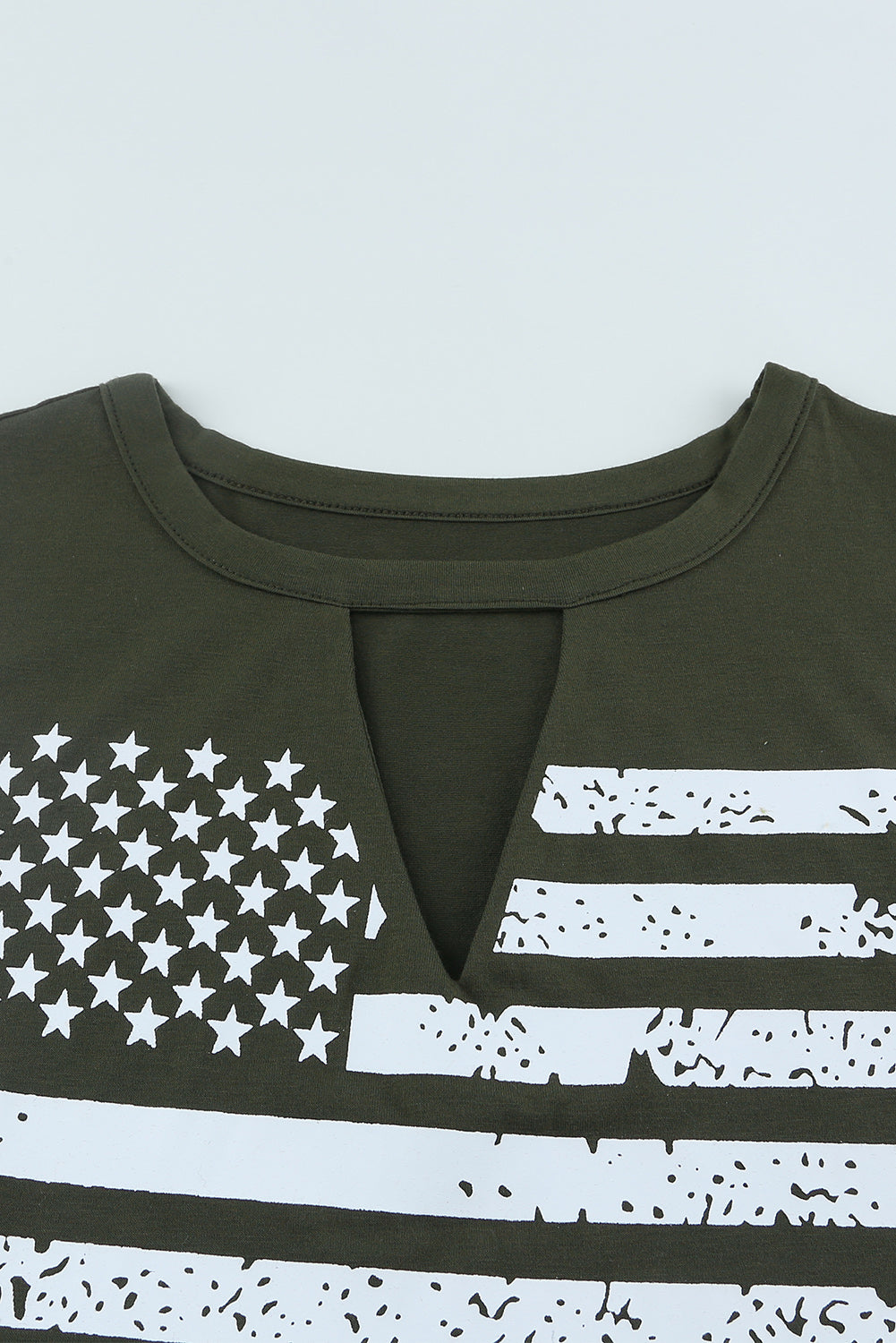 The Land I Love US Flag Graphic Cutout Tank Top