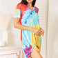Double Take Free Spirit Tie-Dye V-Neck Twisted Dress