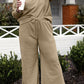 Double Take Let's Slow Down Textured Long Sleeve Top and Drawstring Pants Set