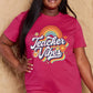 Simply Love TEACHER VIBES Graphic Cotton T-Shirt