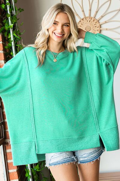 First Love Mint Conviction Exposed Seam Blouse