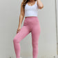 Zenana Fit For You High Waist Active Leggings in Light Rose
