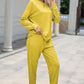 You + Me Round Neck Top and Drawstring Pants Lounge Set